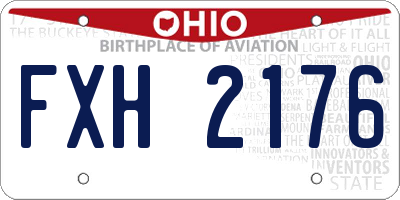 OH license plate FXH2176