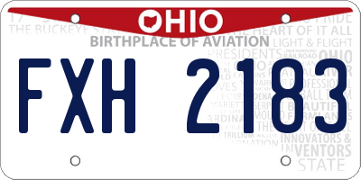 OH license plate FXH2183