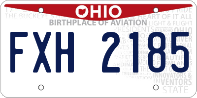 OH license plate FXH2185