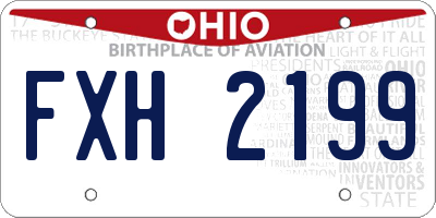 OH license plate FXH2199