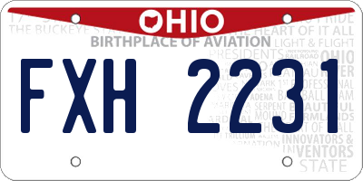 OH license plate FXH2231