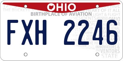 OH license plate FXH2246