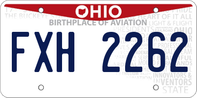 OH license plate FXH2262