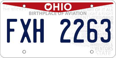 OH license plate FXH2263