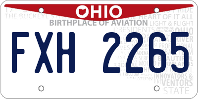 OH license plate FXH2265