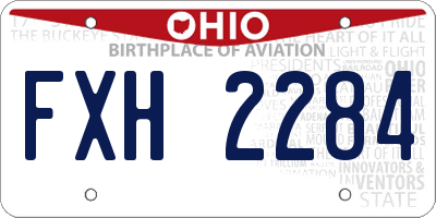 OH license plate FXH2284