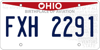 OH license plate FXH2291