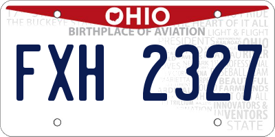 OH license plate FXH2327