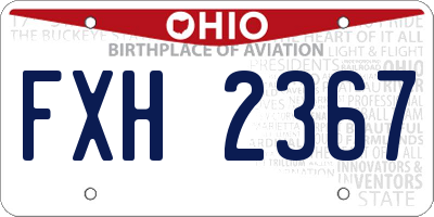 OH license plate FXH2367