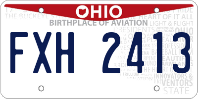 OH license plate FXH2413