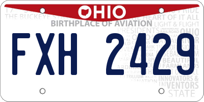 OH license plate FXH2429