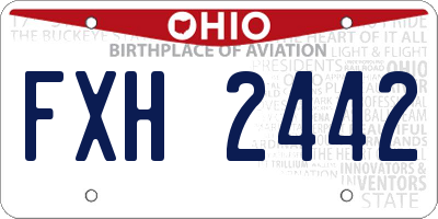 OH license plate FXH2442