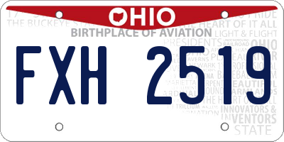 OH license plate FXH2519