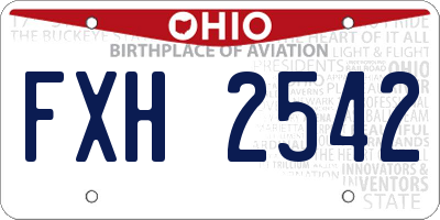 OH license plate FXH2542