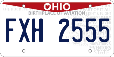OH license plate FXH2555