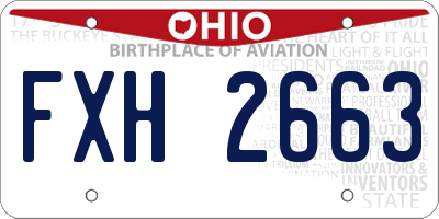 OH license plate FXH2663