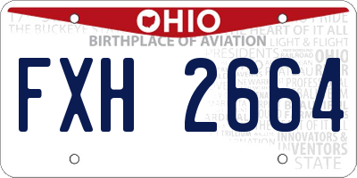OH license plate FXH2664