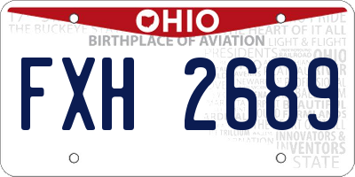OH license plate FXH2689