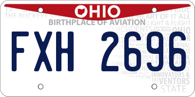 OH license plate FXH2696