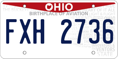 OH license plate FXH2736