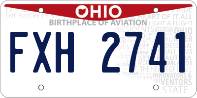 OH license plate FXH2741