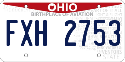 OH license plate FXH2753