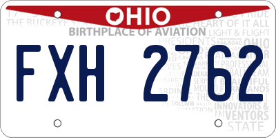 OH license plate FXH2762