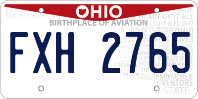 OH license plate FXH2765