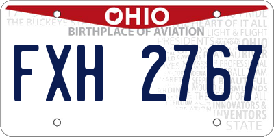 OH license plate FXH2767