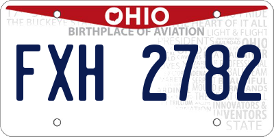 OH license plate FXH2782