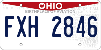 OH license plate FXH2846