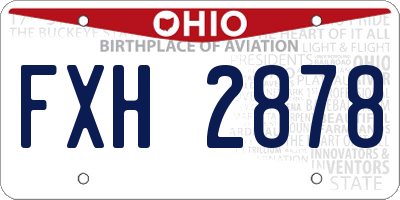 OH license plate FXH2878