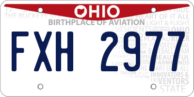 OH license plate FXH2977