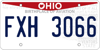 OH license plate FXH3066