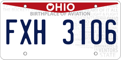 OH license plate FXH3106