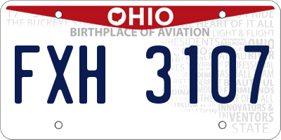 OH license plate FXH3107
