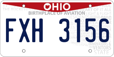OH license plate FXH3156