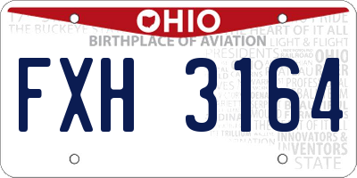OH license plate FXH3164