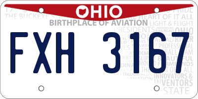 OH license plate FXH3167