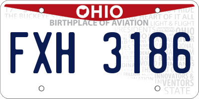 OH license plate FXH3186