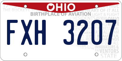 OH license plate FXH3207