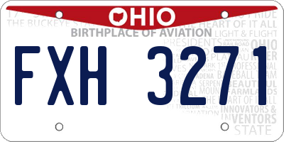 OH license plate FXH3271