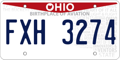 OH license plate FXH3274