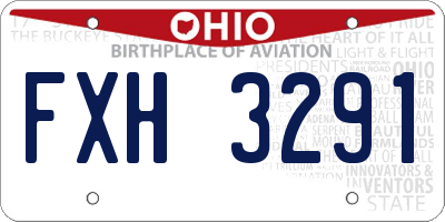 OH license plate FXH3291
