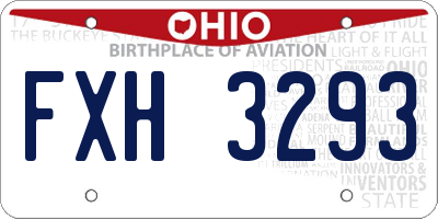 OH license plate FXH3293