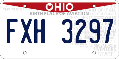OH license plate FXH3297