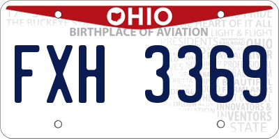 OH license plate FXH3369