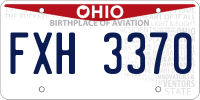 OH license plate FXH3370