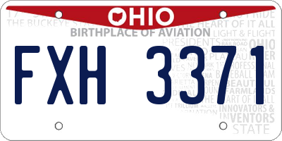 OH license plate FXH3371