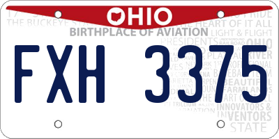 OH license plate FXH3375